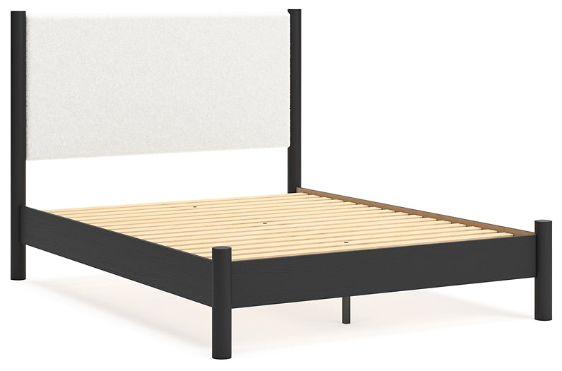 Cadmori  Upholstered Panel Bed With Dresser