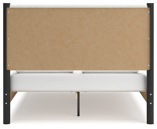 Cadmori  Upholstered Panel Bed With Dresser