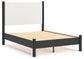 Cadmori  Upholstered Panel Bed With 2 Nightstands