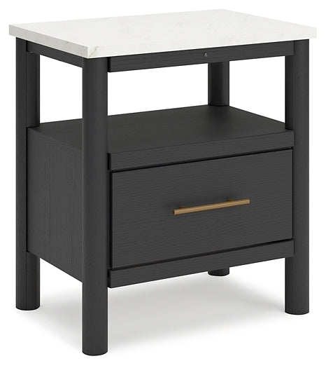 Cadmori  Upholstered Panel Bed With 2 Nightstands