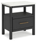 Cadmori  Upholstered Panel Bed With 2 Nightstands