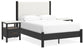 Cadmori  Upholstered Panel Bed With 2 Nightstands