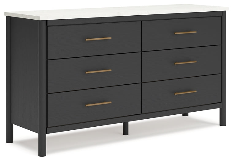 Cadmori  Upholstered Panel Bed With Dresser And 2 Nightstands