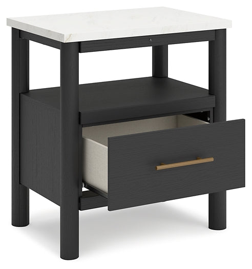 Cadmori  Upholstered Panel Bed With 2 Nightstands