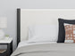 Cadmori  Upholstered Panel Bed With 2 Nightstands