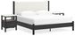 Cadmori  Upholstered Panel Bed With 2 Nightstands