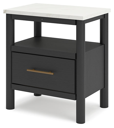 Cadmori  Upholstered Panel Bed With 2 Nightstands