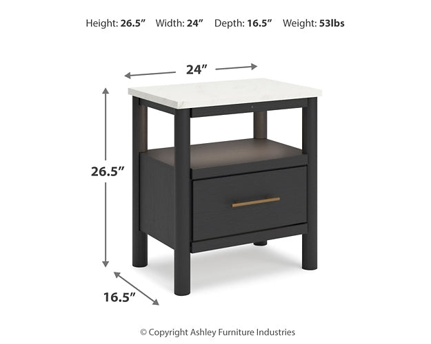 Cadmori  Upholstered Panel Bed With Mirrored Dresser And Nightstand