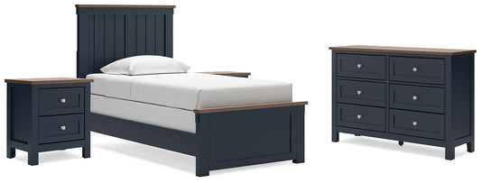 Landocken  Panel Bed With Dresser And 2 Nightstands