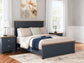 Landocken  Panel Bed With 2 Nightstands