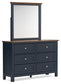 Landocken  Panel Bed With Mirrored Dresser And Nightstand