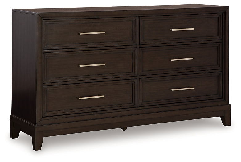 Neymorton  Upholstered Panel Bed With Dresser