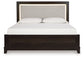 Neymorton California  Upholstered Panel Bed With 2 Nightstands