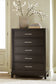 Neymorton  Upholstered Panel Bed With Mirrored Dresser, Chest And 2 Nightstands