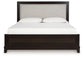 Neymorton  Upholstered Panel Bed With 2 Nightstands