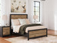 Vertani  Panel Bed With Mirrored Dresser, Chest And Nightstand