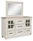 Shaybrock California  Panel Bed With Mirrored Dresser