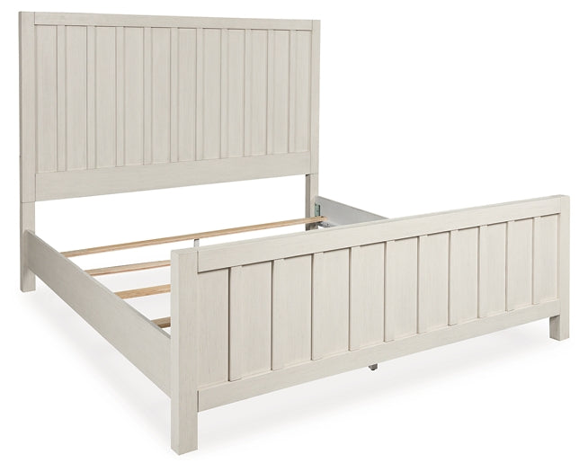 Shaybrock California  Panel Bed With Mirrored Dresser