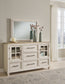 Shaybrock California  Panel Bed With Mirrored Dresser