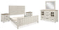 Shaybrock  Panel Bed With Mirrored Dresser And 2 Nightstands