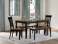 Ashley Express - Owingsville Dining Table and 2 Chairs and 2 Benches