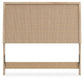 Cielden  Panel Headboard With Mirrored Dresser