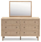 Cielden  Panel Bed With Mirrored Dresser