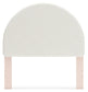 Wistenpine  Upholstered Panel Headboard With Mirrored Dresser