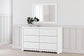 Mollviney  Panel Storage Bed With Mirrored Dresser