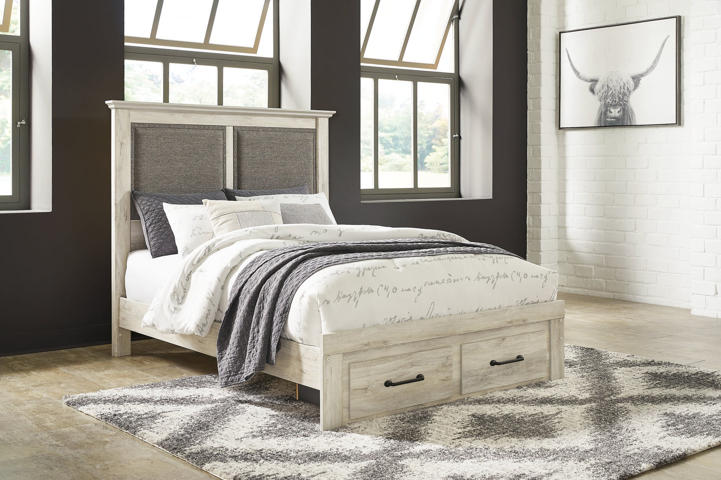 Cambeck  Upholstered Panel Storage Bed