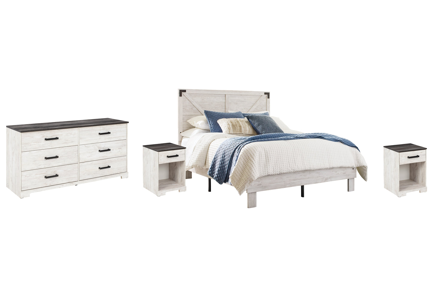 Ashley Express - Shawburn  Platform Bed With Dresser And 2 Nightstands