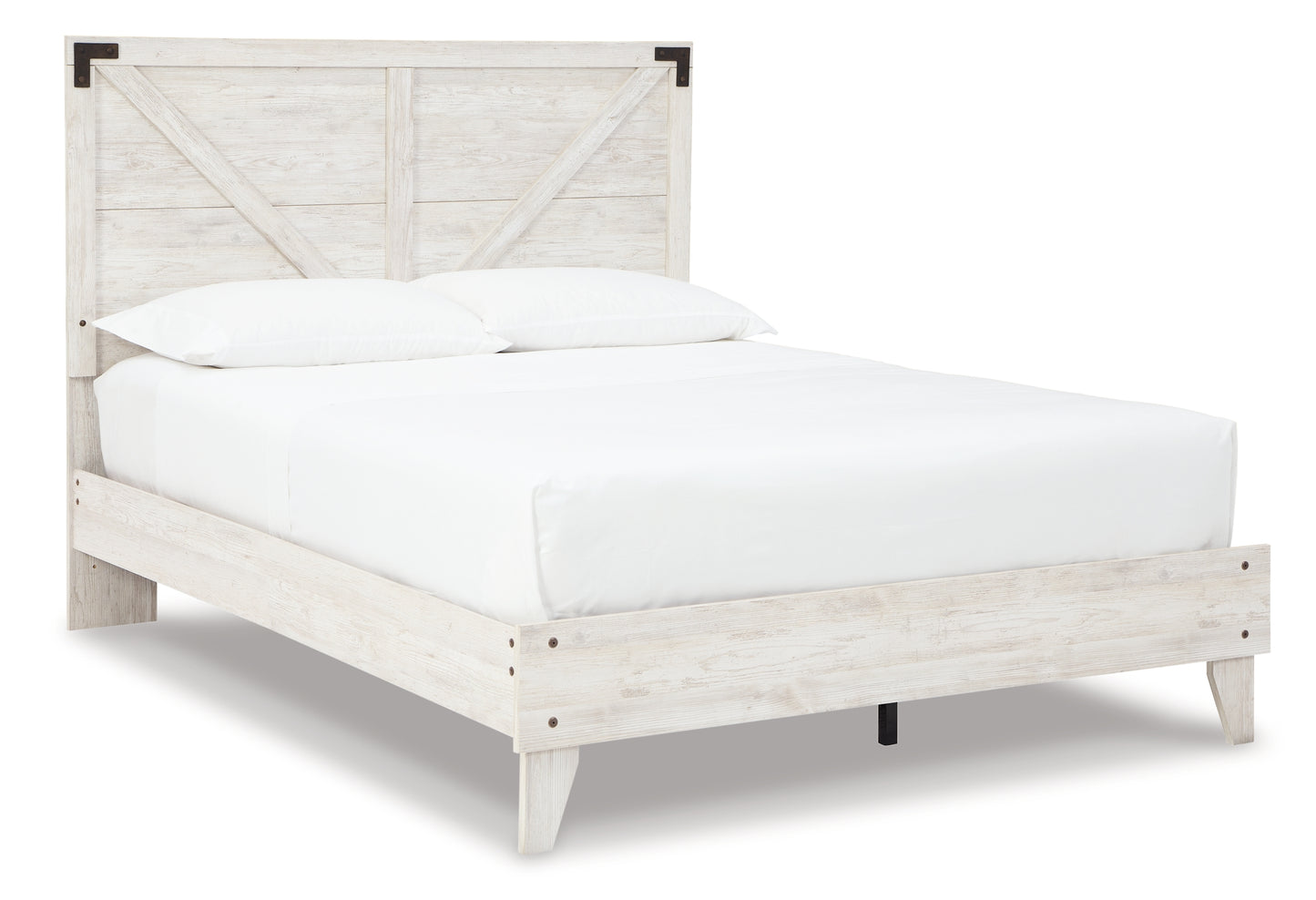 Shawburn  Panel Platform Bed With 2 Nightstands