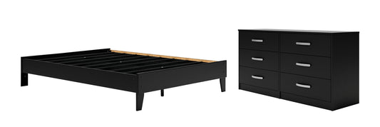 Finch  Platform Bed With Dresser