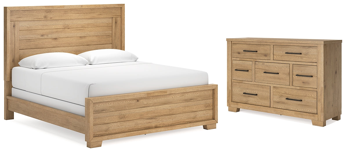 Galliden  Panel Bed With Dresser