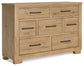 Galliden  Panel Bed With Dresser