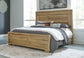 Galliden  Panel Bed With Mirrored Dresser