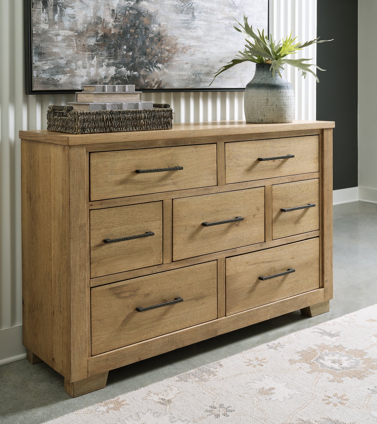 Galliden  Panel Bed With Dresser