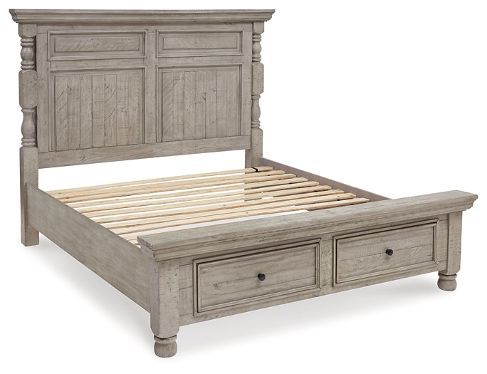 Harrastone  Panel Bed With Dresser And Nightstand