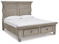 Harrastone  Panel Bed With Dresser And Nightstand