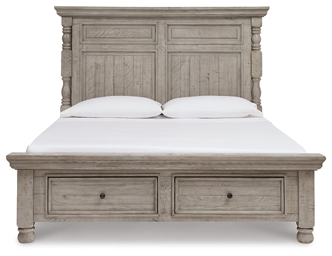 Harrastone  Panel Bed With Dresser And Nightstand