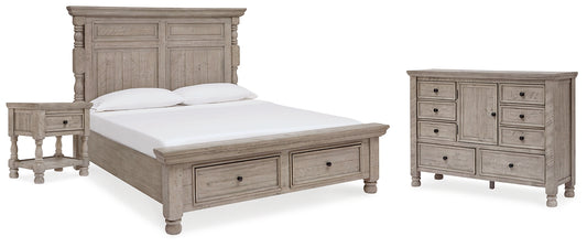 Harrastone California  Panel Bed With Dresser And Nightstand