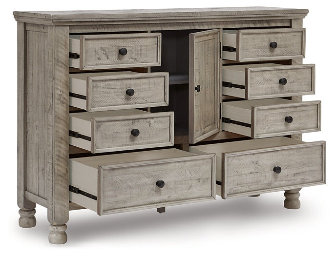 Harrastone California  Panel Bed With Dresser And Nightstand