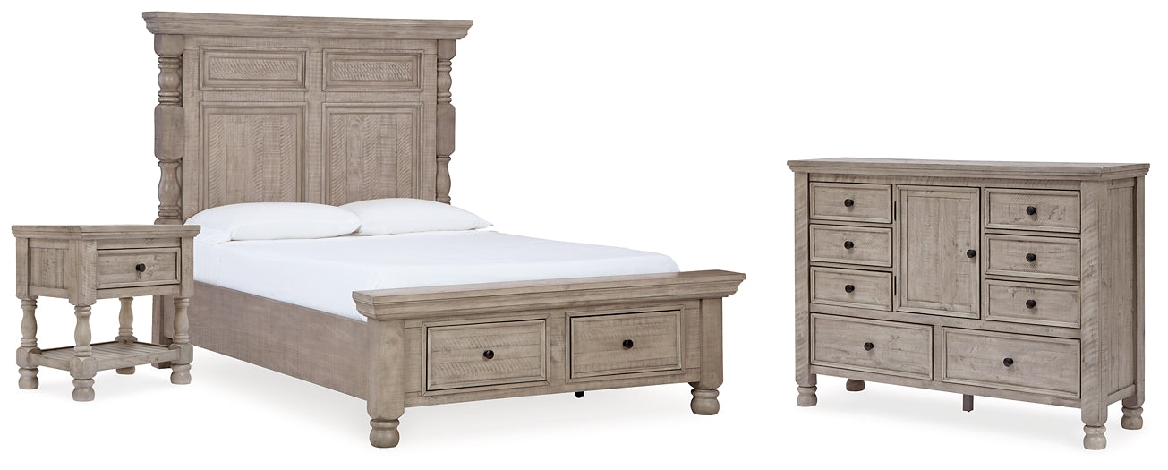 Harrastone  Panel Bed With Dresser And Nightstand