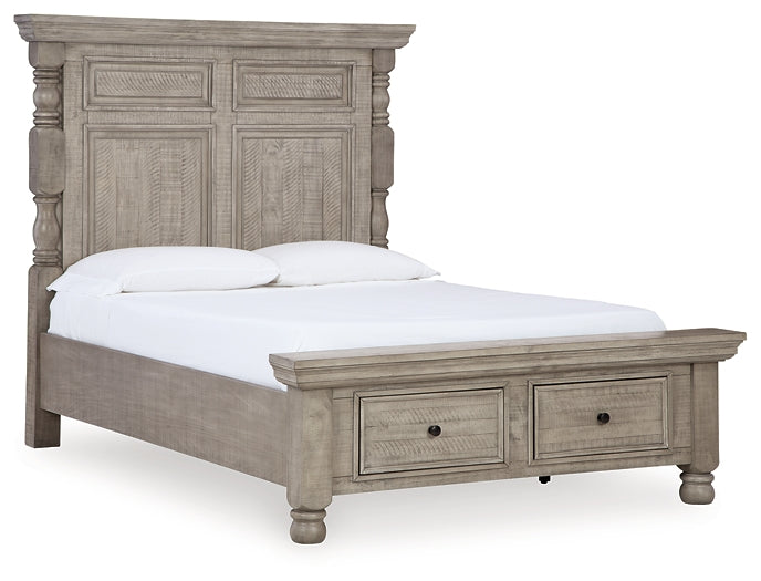 Harrastone  Panel Bed With Dresser And Nightstand