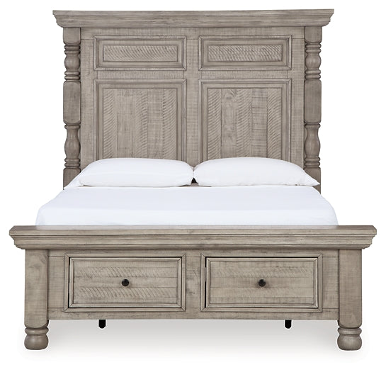 Harrastone  Panel Bed With Dresser And Nightstand