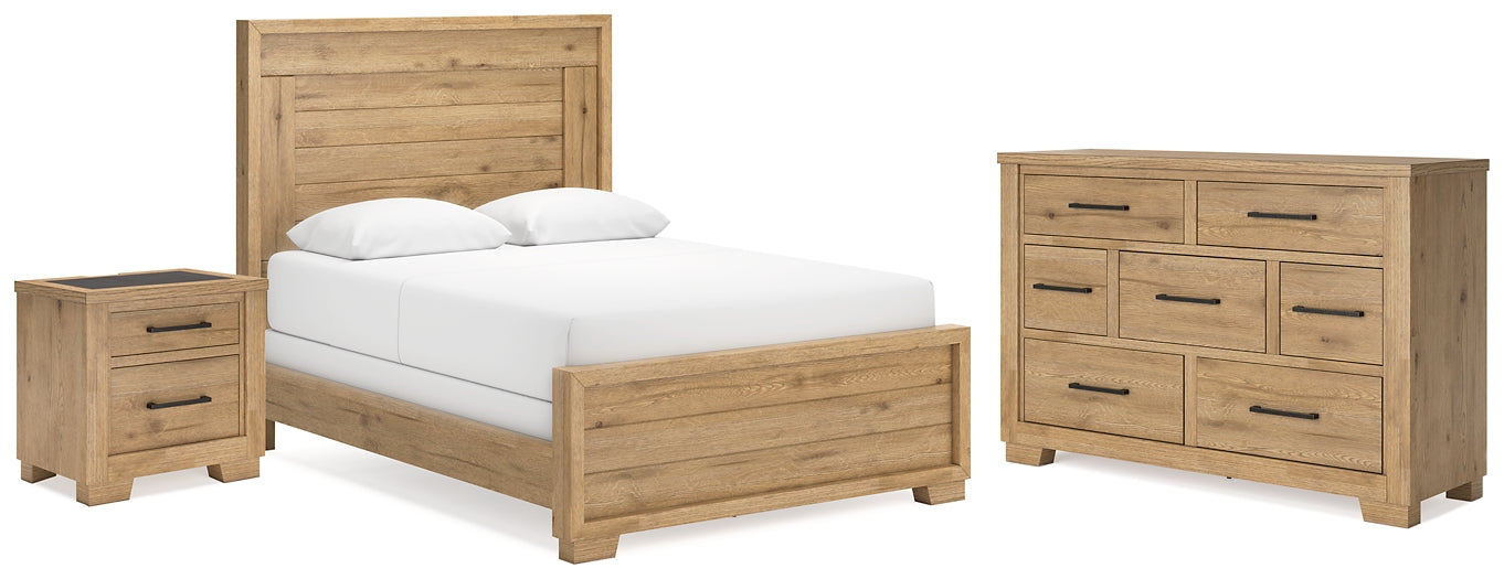 Galliden  Panel Bed With Dresser And Nightstand