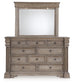 Blairhurst  Panel Bed With Mirrored Dresser, Chest And 2 Nightstands