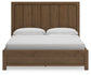 Cabalynn California  Panel Bed With Storage With Mirrored Dresser