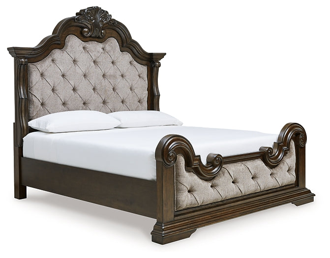 Maylee  Upholstered Bed With Dresser