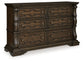 Maylee  Upholstered Bed With Dresser